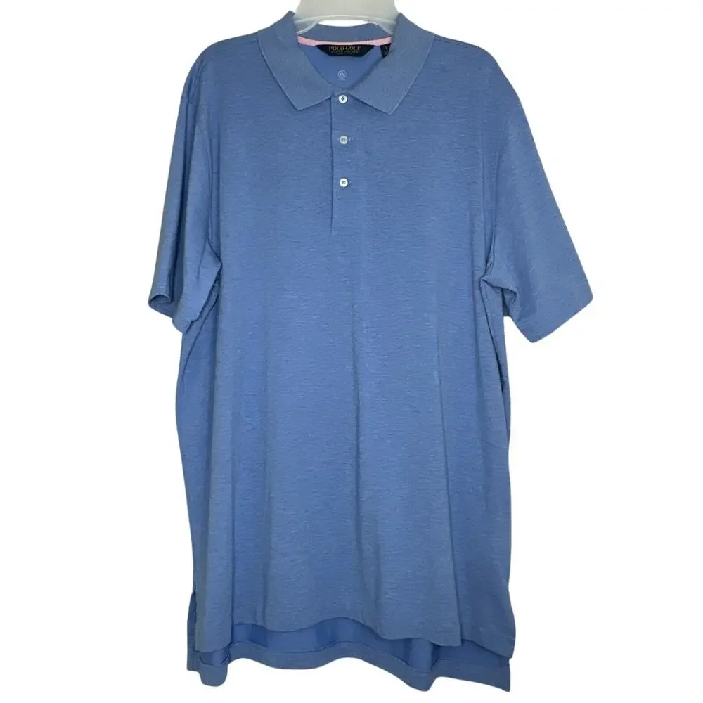 Polo Golf Ralph Lauren Light Blue Polo Shirt size Large Preppy Coastal